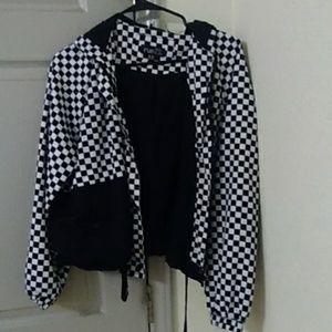Checker board jacket.